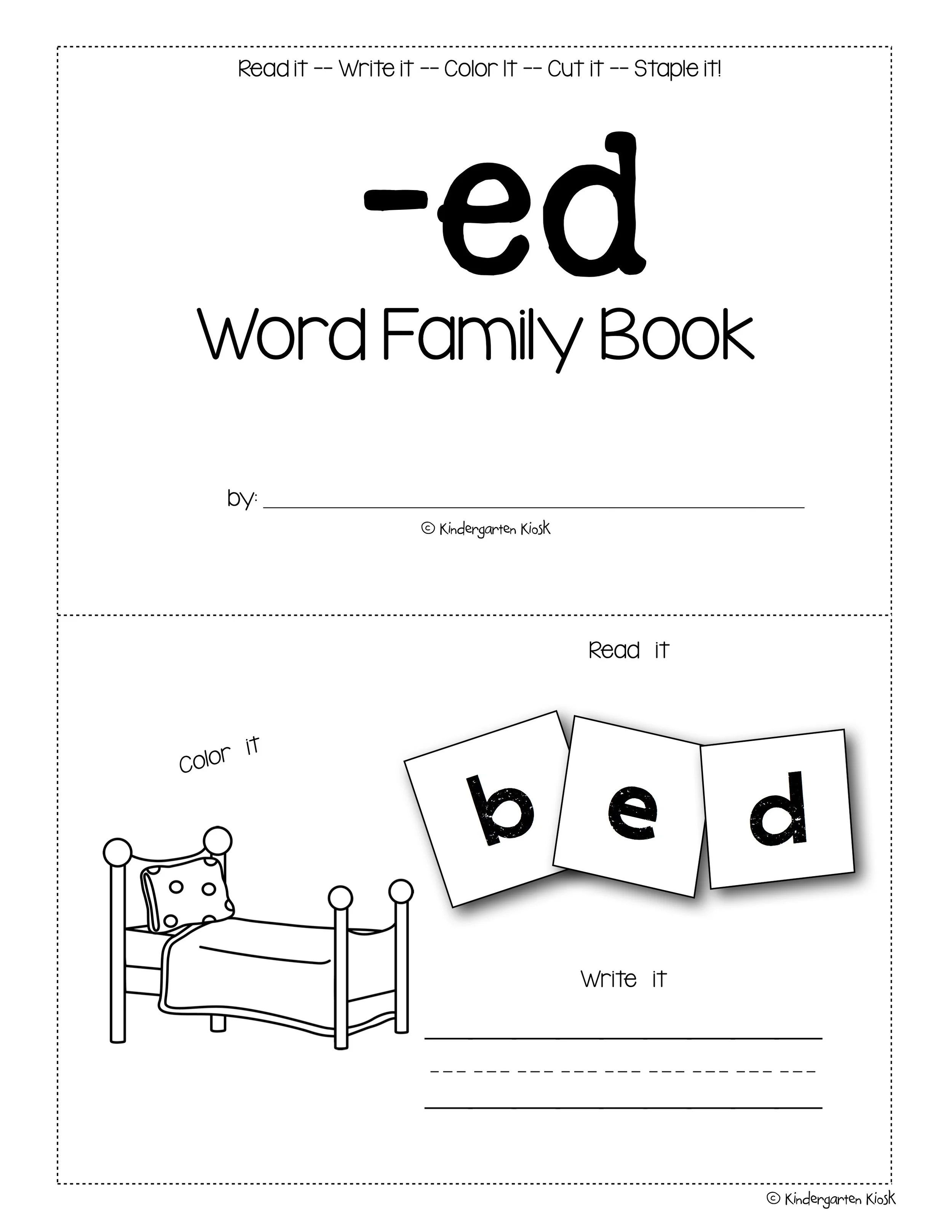 Word Family Interactive Little Books: Set #2 — Kindergarten Kiosk